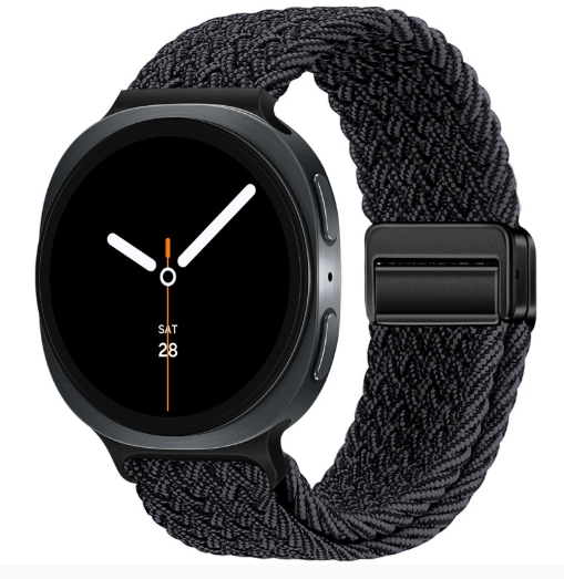 Ремінець плетений нейлоновий з магнітною застібкою для Samsung Watch 22 мм (black graphite)