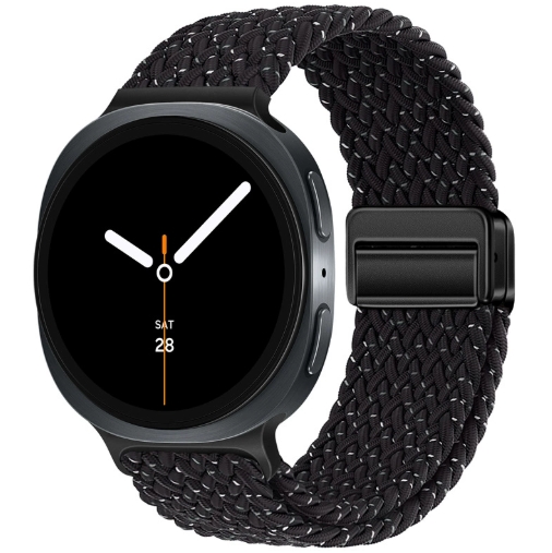 Ремінець плетений нейлоновий з магнітною застібкою для Samsung Watch 22 мм (starry black)