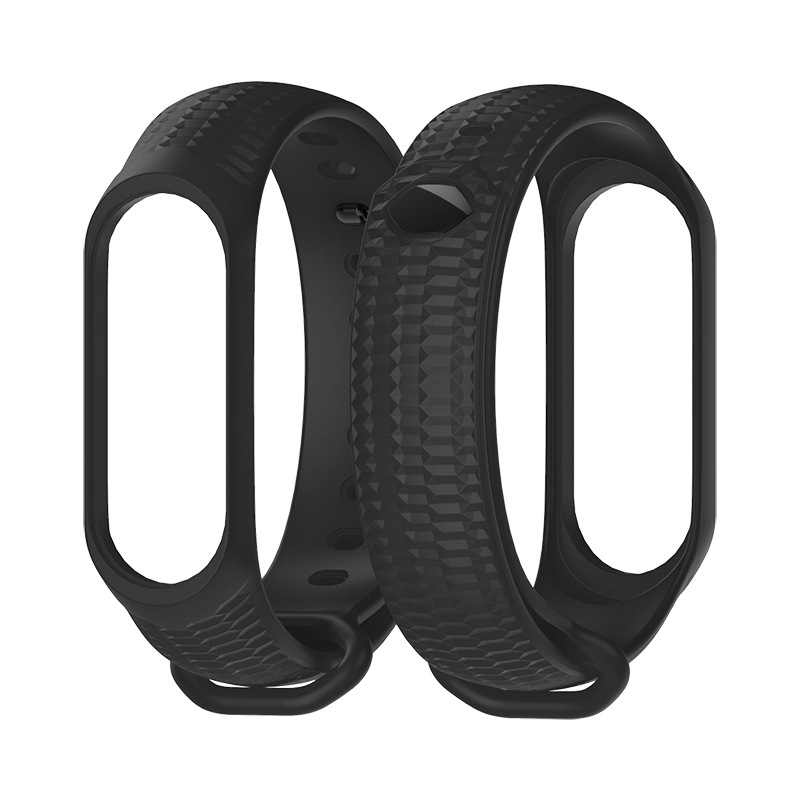 Ремінець силіконовий для MIband 4/5/6 MIJOAS, Червоний (Чорний)