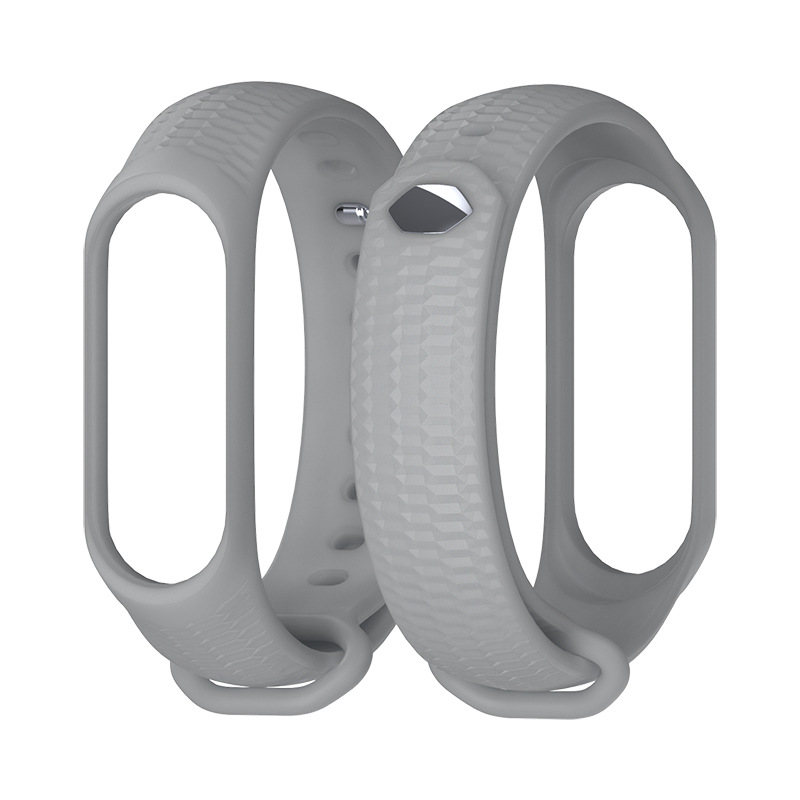 Ремінець силіконовий для MIband 4/5/6 MIJOAS, Червоний (Сірий)