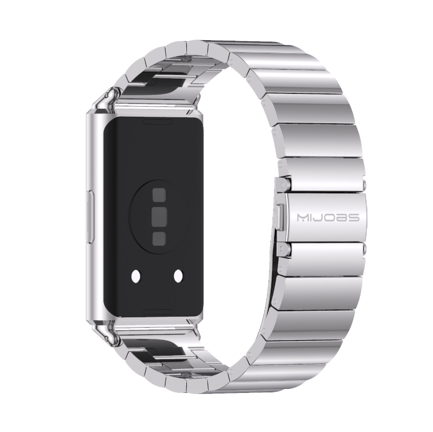 Металевий браслет Mijobs для Huawei Band 11 Pro з розкладною застібкою (silver)