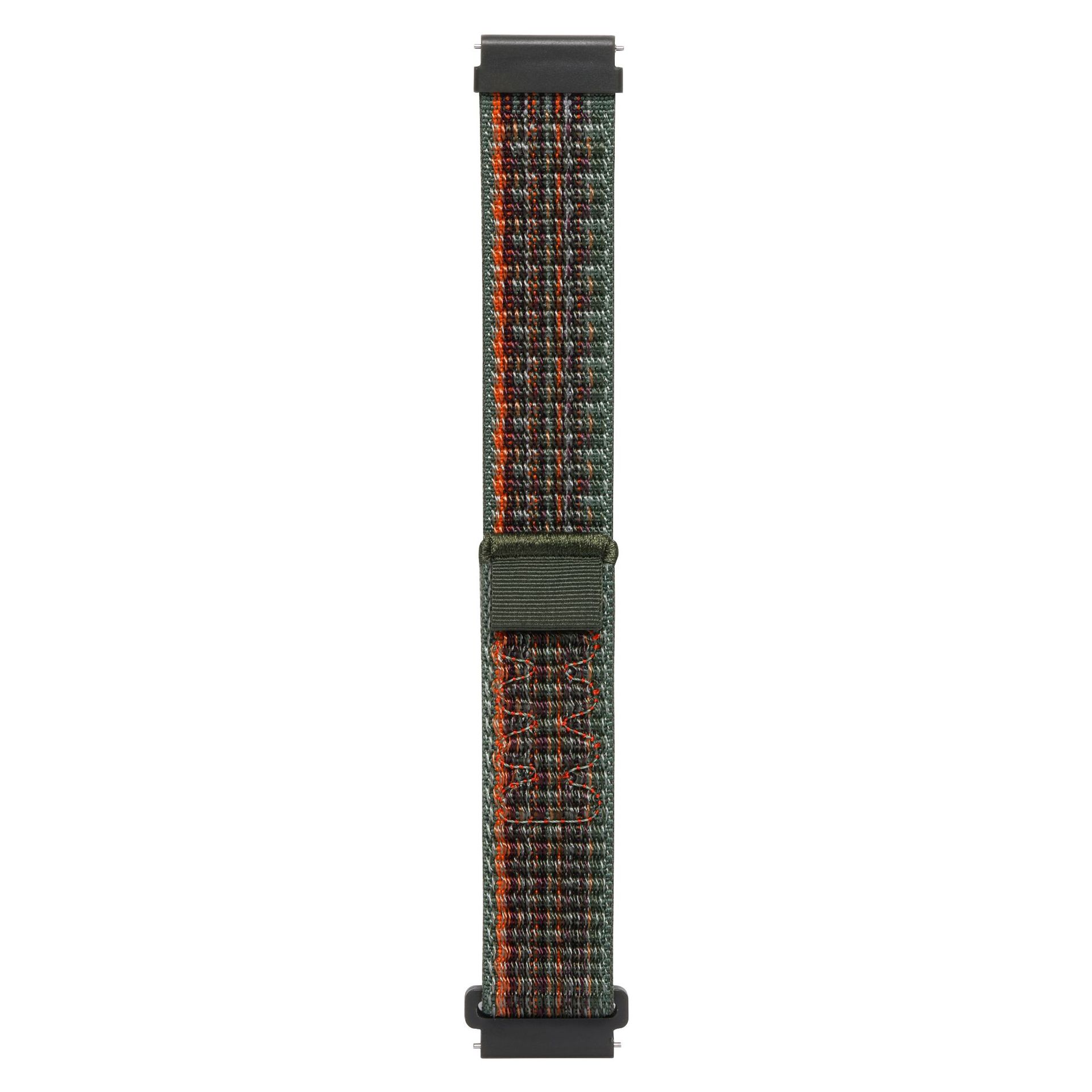 Ремінець Sport Loop для смарт годинників - 22 мм  (Green with Orange)