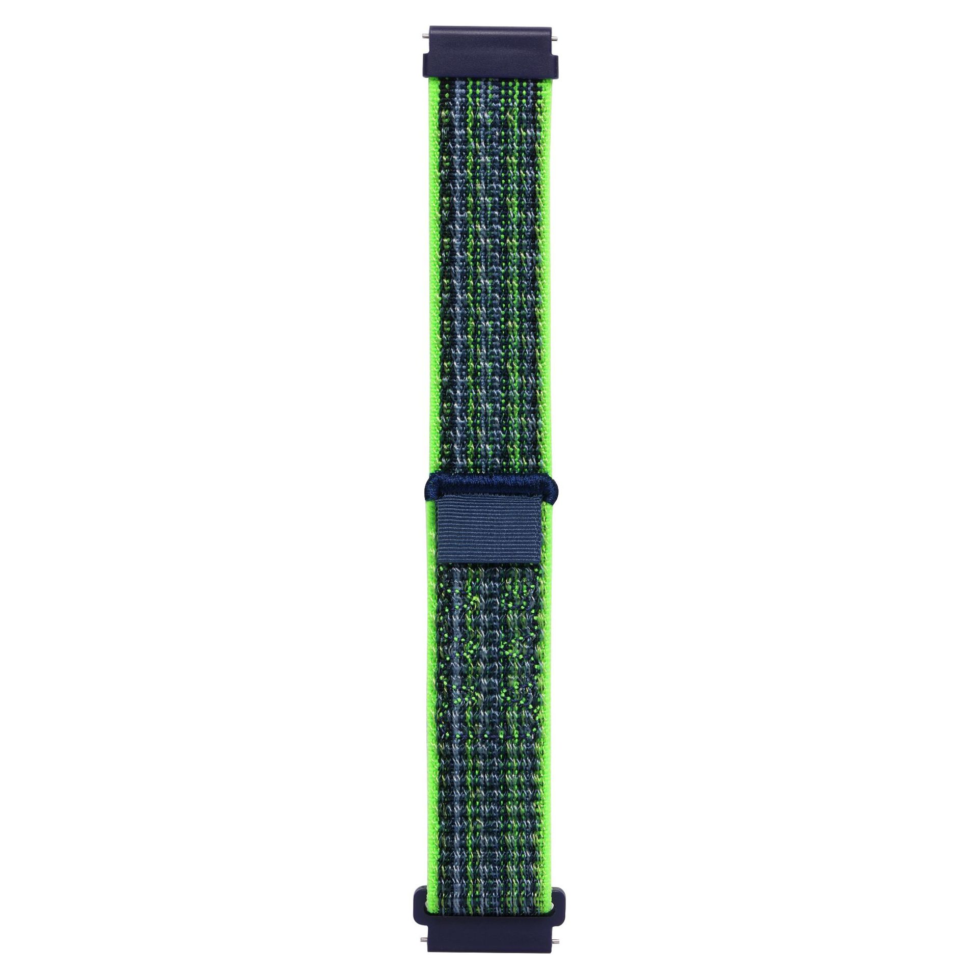 Ремінець Sport Loop для смарт годинників - 22 мм  (Bright green with blue)