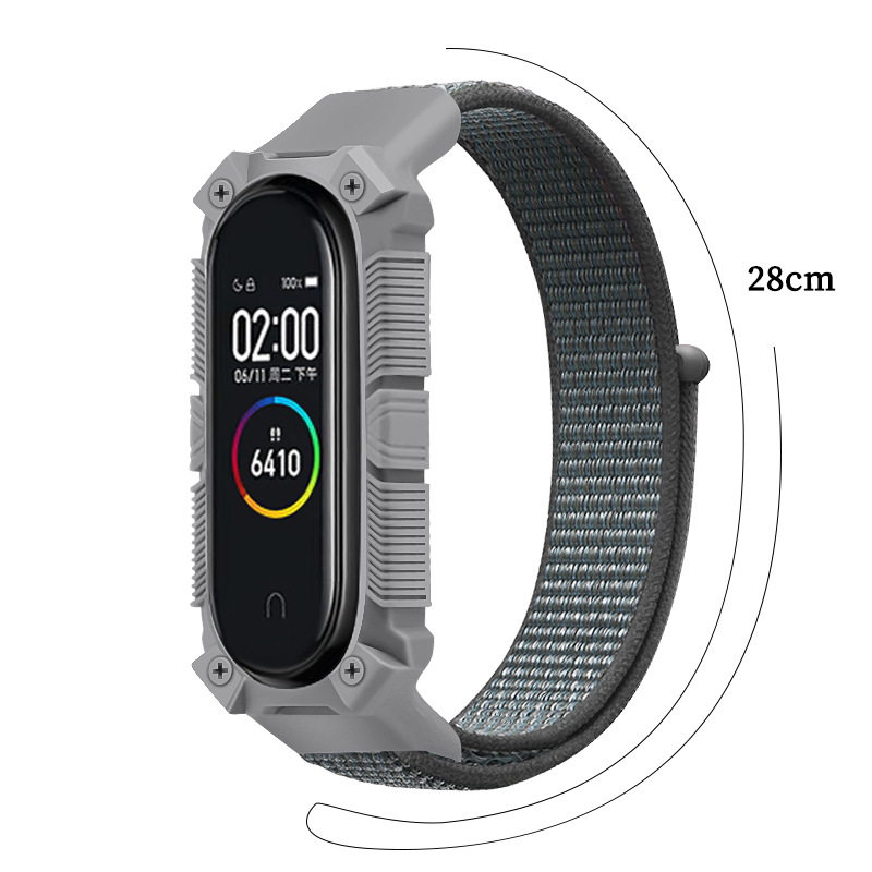 Ремінець Nylon Протиударний для Xiaomi Mi Band | 5 | 6 |  (Сірий)