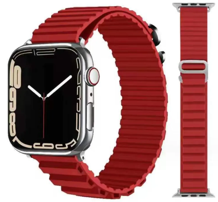 Силіконовий ремінець Alpine LOOP Apple Watch 38/40/41 AAA+, Рожевий (Червоний)