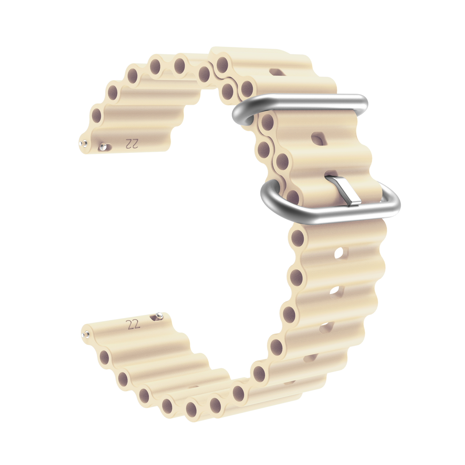 Ремінець Ocean Band для смарт годинника 20 мм. (Бежевий)
