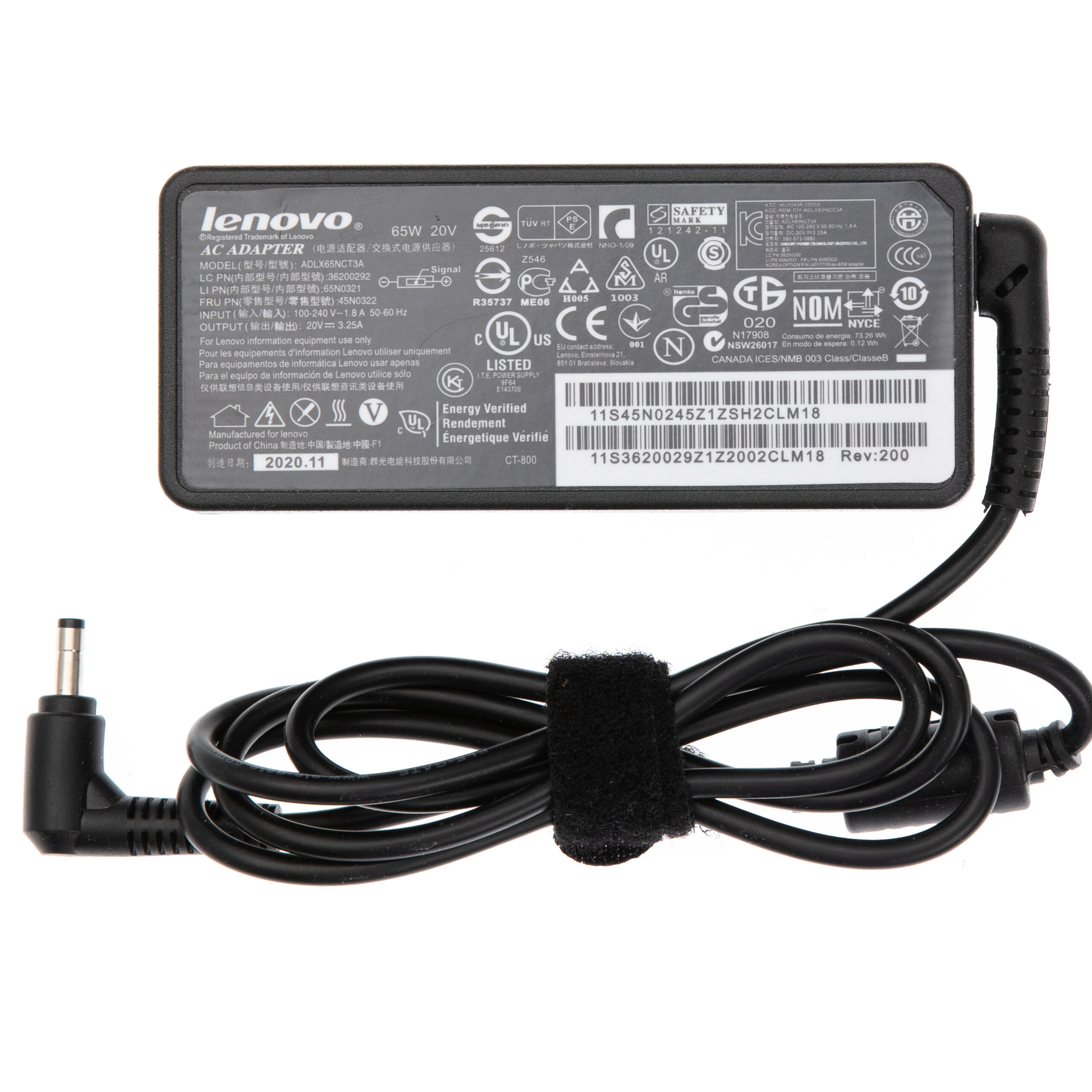 Блок Живлення для ноутбука Lenovo (19.5V 3.33A 65W) 4.0x1.7 мм, Lenovo IdeaPad 100 3 мес