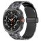 Камуфляжний силіконовий ремінець з магнітною пряжкою для Samsung Galaxy Watch7 Ultra 47 мм (темно-сірий)