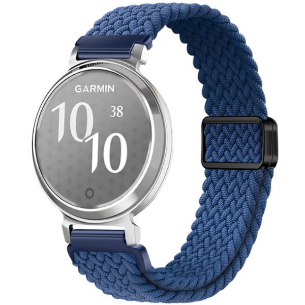 Ремінець для смарт-годинника Garmin Lily 2 (14 мм) з плетеного нейлону (Синій)