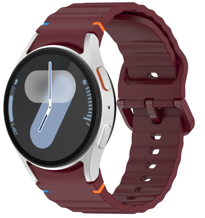 Силіконовий ремінець для Samsung Galaxy Watch 7/FE/6/5/4 (Бордовий)