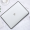 Пластикова накладка c силіконовим бампером для Macbook Pro 13,3" A1989, A2159, A2251, A2289, A2338,  (Прозрачный + черный бампер)