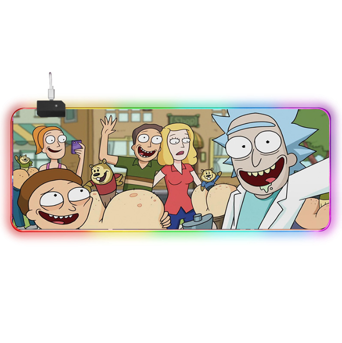 LED килимок для мишки "Rick and morty" 80*30 см (5)