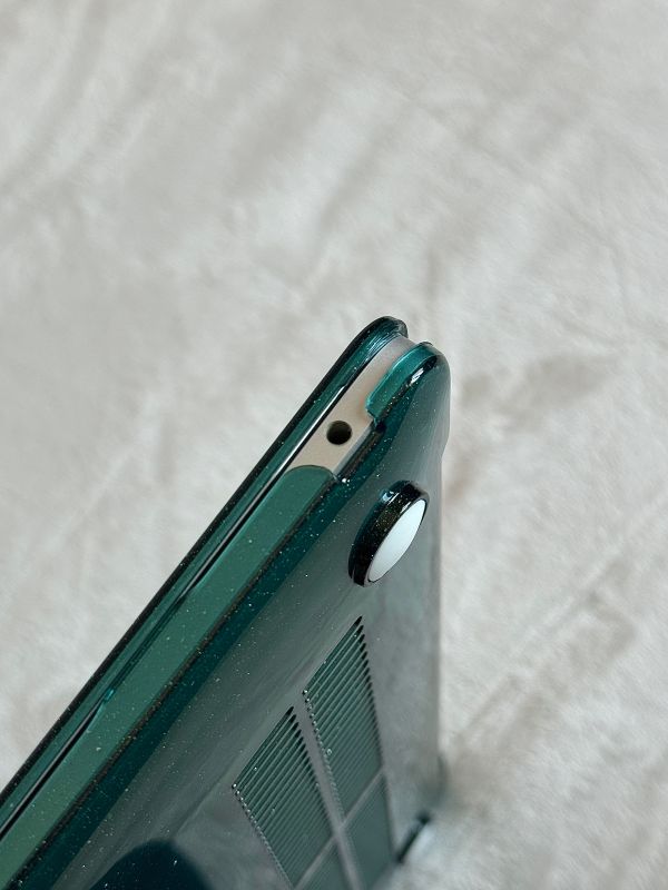 Чохол для MacBook Air 13" (2018 - 2020 | M1 | A1932 | A2337) з блискітками (Малахитовый)