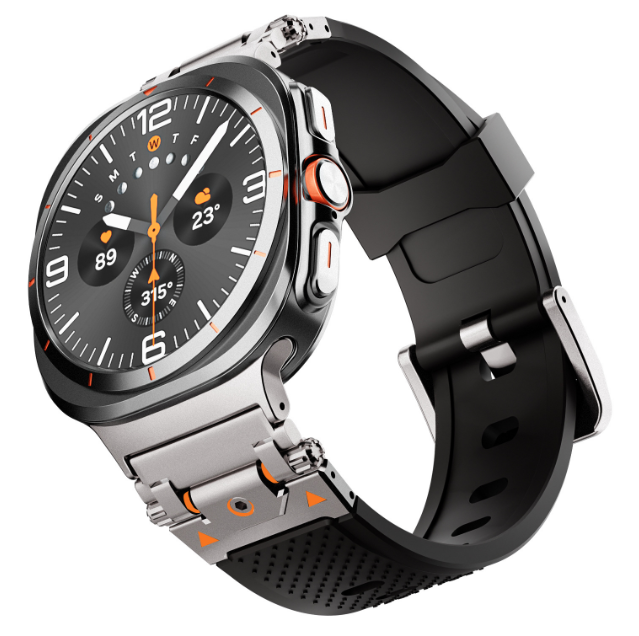 Ремінець для Samsung Galaxy Watch 7 Ultra 47mm (TPU + металевий конектор) (Black)