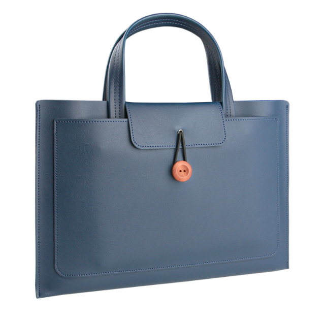 Сумка-чохол для ноутбука 15.6"/16" PU шкіра (Синя)