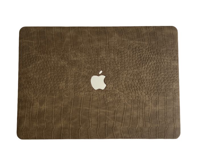 Чохол накладка з еко шкіри на MacBook Air 15 (A2941) (Коричневий)