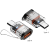 Перехідник Type-C на USB 3.2 Gen2 (10Gbps) 120W OTG адаптер Type C → USB-A (прозорий)