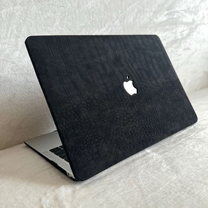 Чохол накладка на MacBook air 13 M1 ( 1932/2337 ) ШКІРЯНИЙ (Чорний)