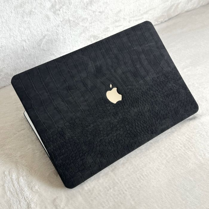 Чохол накладка на MacBook air 13 M1 ( 1932/2337 ) ШКІРЯНИЙ (Чорний)