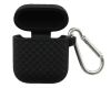 Чохол BlackPink Плетений для AirPods, Рожевий (Чорний)