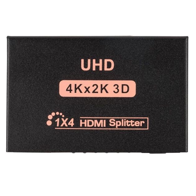 Активний HDMI спліттер 1х4 (Black) Full HD, 3D, 4K/2K.