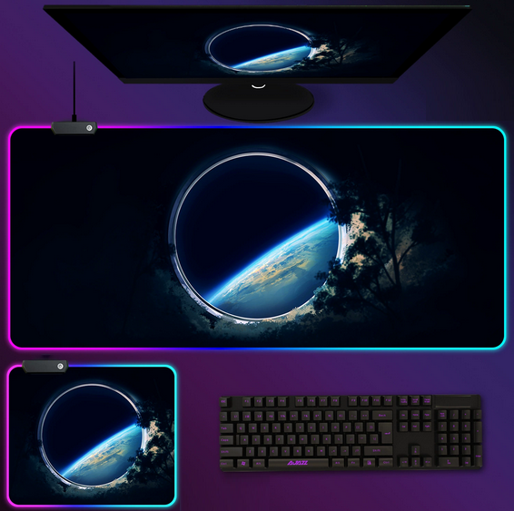 LED килимок для мишки Космос 80х30см. (Print)