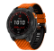 Силіконовий ремінець з карбоновим візерунком  22 мм для Garmin Fenix / Enduro / Tactix (Orange+Black)