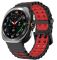 Двоколірний силіконовий ремінець для Samsung Watch Ultra 47 мм (чорний+червоний)