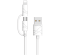 Кабель Usams US-SJ077 2in1 U-Gee USB to Micro USB + Lightning (1м) White (<>)