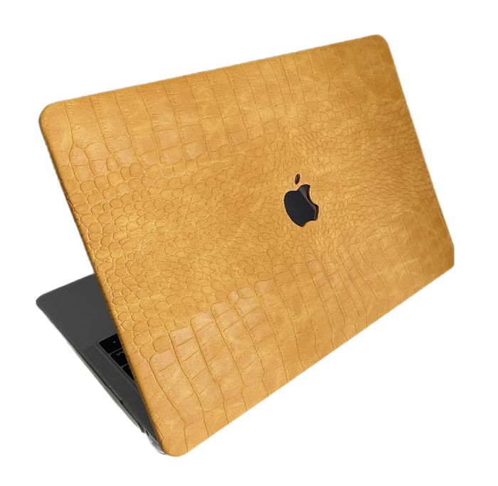 Чохол накладка на MacBook air 13 M2 (A2681) шкіра (Гірчичний)
