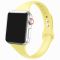 Ремінець BlackPink Силіконовий Вузький для Apple Watch 42/44mm Світло-рожевий (Жовтий)