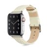 Шкіряний ремінець BlackPink Modern для Apple Watch 38/40mm, Чорний (Білий)