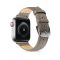 Шкіряний ремінець BlackPink Modern для Apple Watch 38/40mm, Чорний (Сірий)