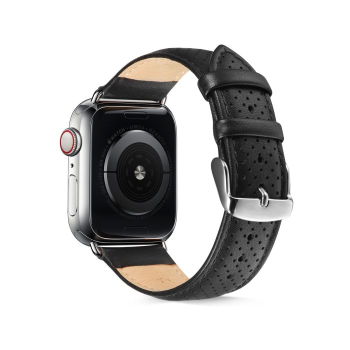 Шкіряний ремінець BlackPink Modern для Apple Watch 38/40mm, Чорний (Чорний)