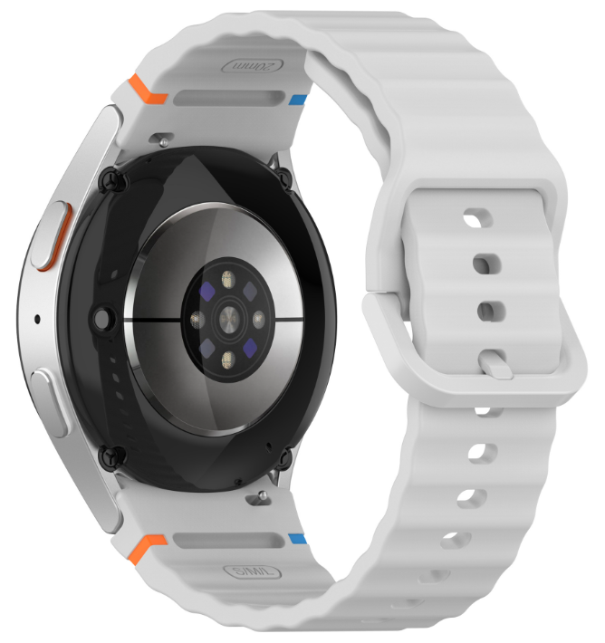 Силіконовий ремінець для Samsung Galaxy Watch 7/FE/6/5/4 (Світло-сірий)