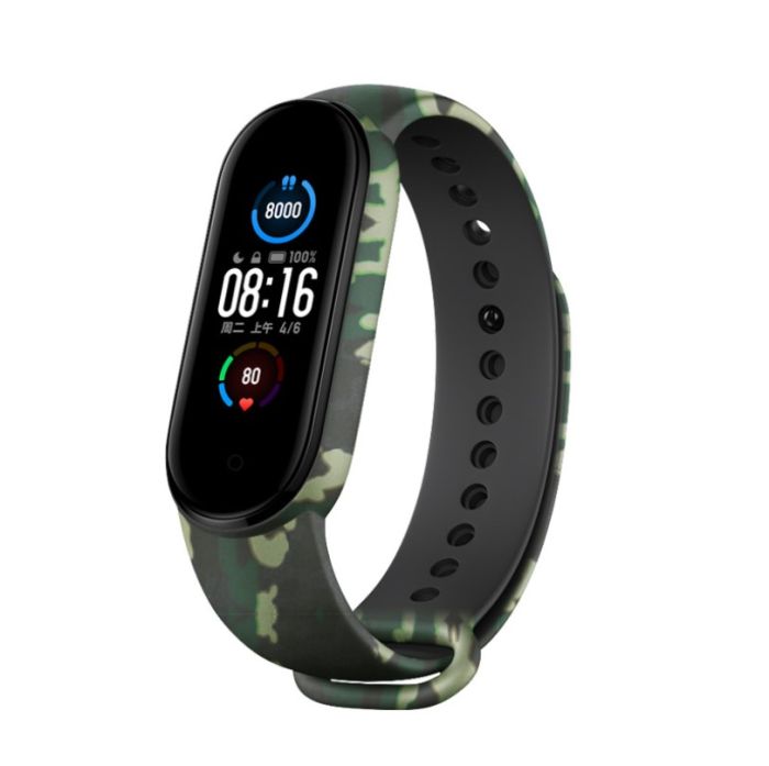 Ремінець BlackPink Силіконовий Хакі для Mi Band 3 | 4, Сірий (Зеленый)