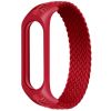 Тканинний монобраслет Braided Solo Loop для Xiaomi Mi Band 3 | 4 | 5 | 6 (S - 160 мм), Чорний (Червоний)