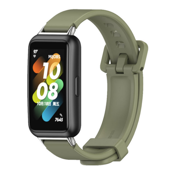 Силіконовий ремінець Mijobs для Huawei Band 10 / 9 / 8 — змінний браслет для фітнес-браслета (Green)