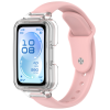 Ремінець для Huawei Band 8 / 9 / 10 з прозорим захисним бампером, силіконовий спортивний браслет (pink)