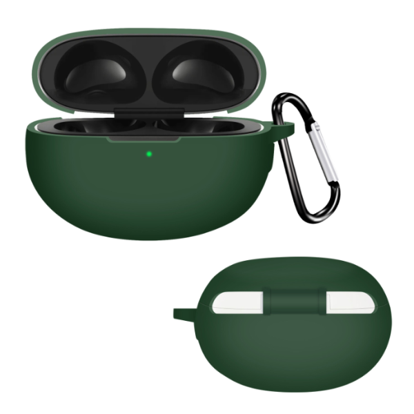 Силіконовий чохол для realme Buds Air 6 Pro (з карабіном) (Green)