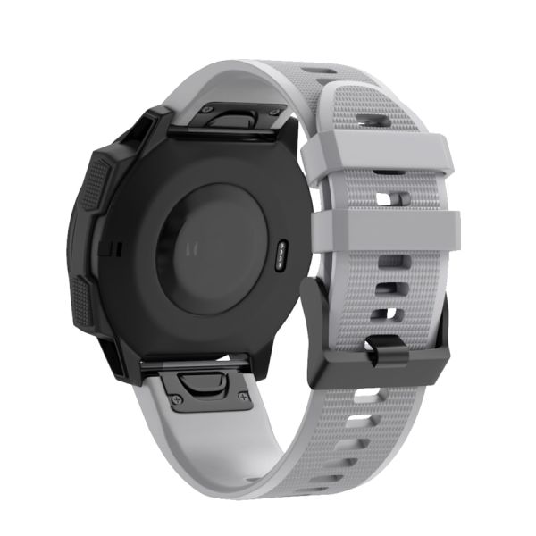 Ремінець Силіконовий QuickFit для Garmin 26 mm Fenix ​​5, Сірий (Сірий)