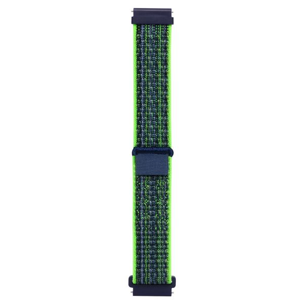 Ремінець Sport Loop для смарт годинників - 20 мм Silty (Bright green with blue)
