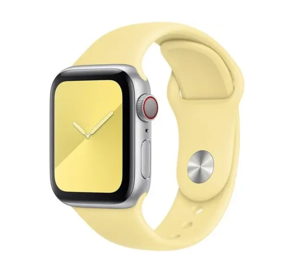 Ремінець силіконовий для Apple Watch 38/40/41 AAA+, Зелений (Желтое Золото)