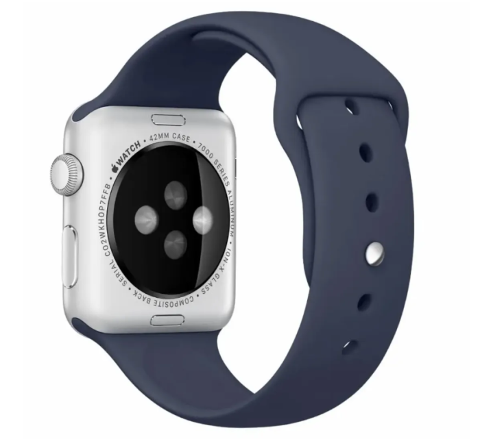 Ремінець силіконовий для Apple Watch 38/40/41 AAA+, Зелений (Синій)