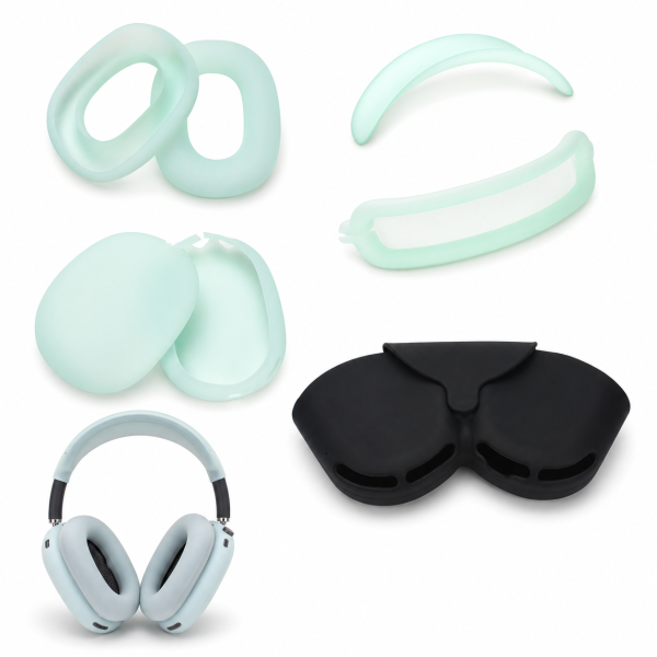 Комплект силіконових аксесуарів 5-в-1 для Apple AirPods Max (мятний)