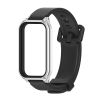 Силіконовий ремінець для Redmi Smart Band 3 / Mi Band 9 Active (Чорний+срібло)