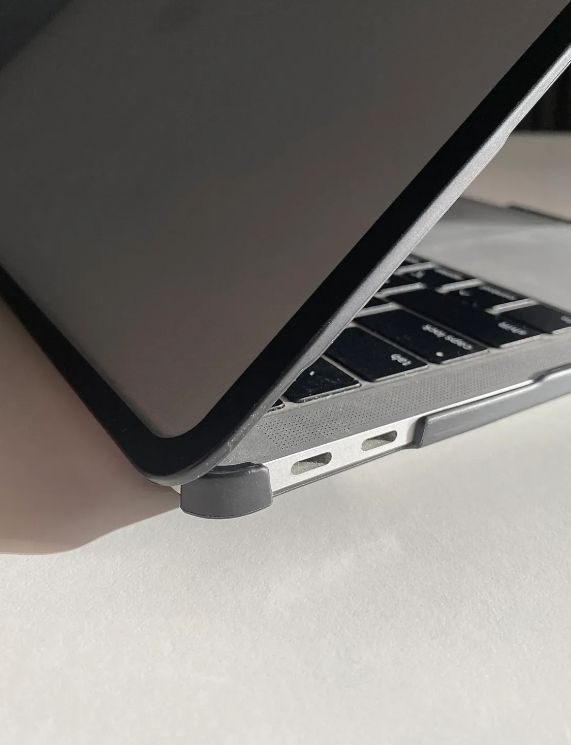 Пластикова накладка з силіконовим бампером для Macbook Air (M1 | A1932 | A2337) (Прозрачный + Прозрачный Бампер)