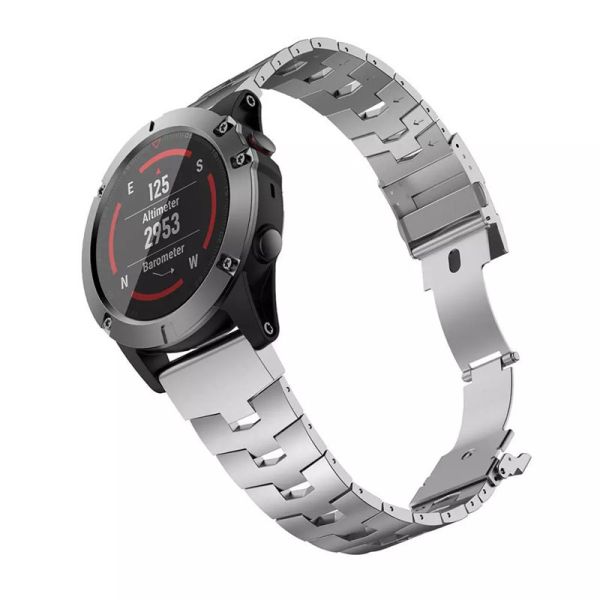 Ремінець Vented Titanium для Garmin 22 mm. (Срібний)