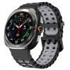 Двоколірний силіконовий ремінець для Samsung Watch Ultra 47 мм (чорний+сірий)