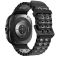Двоколірний силіконовий ремінець для Samsung Watch Ultra 47 мм (чорний+сірий)